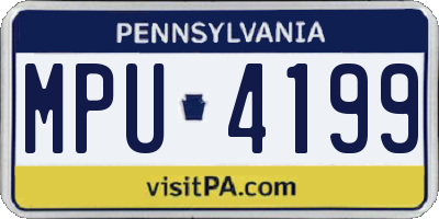 PA license plate MPU4199