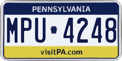 PA license plate MPU4248