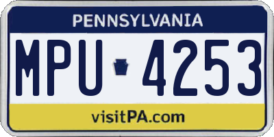 PA license plate MPU4253