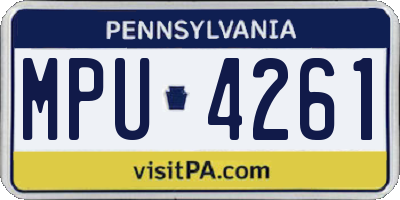 PA license plate MPU4261