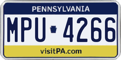 PA license plate MPU4266