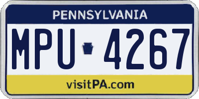 PA license plate MPU4267