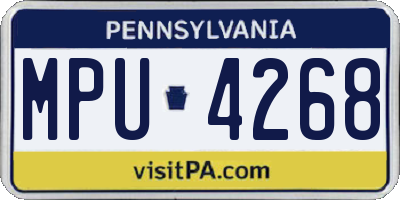 PA license plate MPU4268