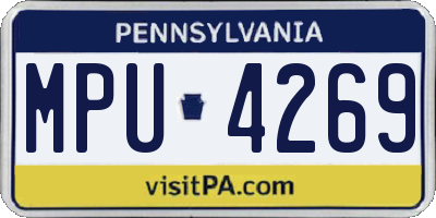 PA license plate MPU4269