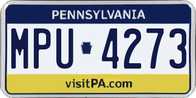 PA license plate MPU4273