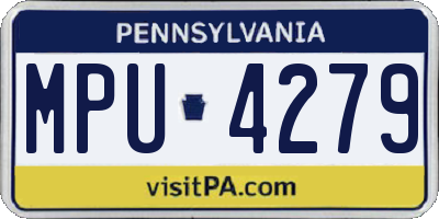 PA license plate MPU4279