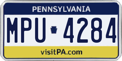 PA license plate MPU4284