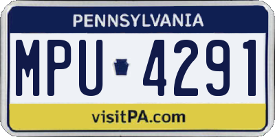 PA license plate MPU4291