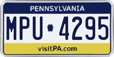 PA license plate MPU4295