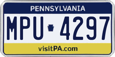 PA license plate MPU4297
