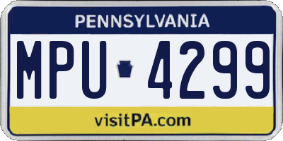 PA license plate MPU4299