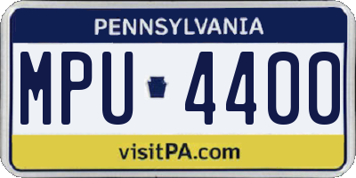 PA license plate MPU4400