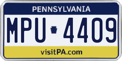 PA license plate MPU4409
