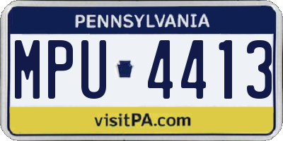PA license plate MPU4413