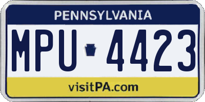 PA license plate MPU4423
