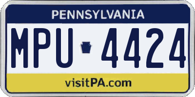PA license plate MPU4424