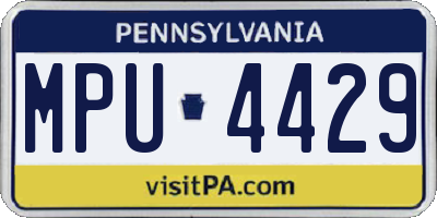 PA license plate MPU4429