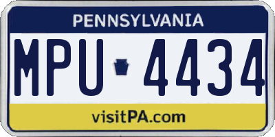 PA license plate MPU4434