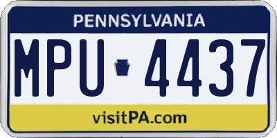 PA license plate MPU4437