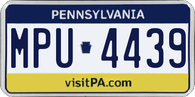 PA license plate MPU4439