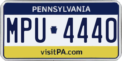 PA license plate MPU4440