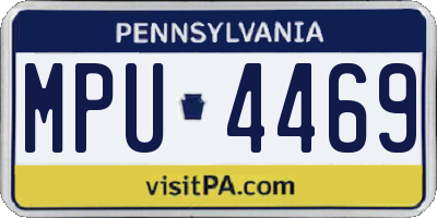 PA license plate MPU4469