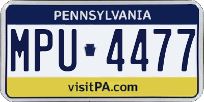 PA license plate MPU4477