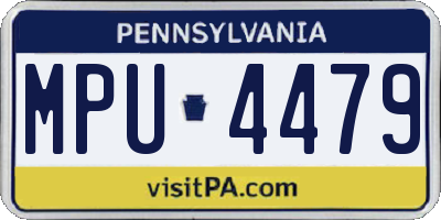 PA license plate MPU4479