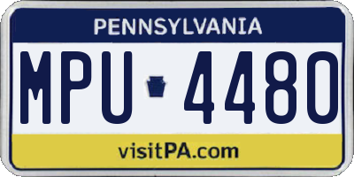PA license plate MPU4480