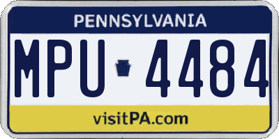 PA license plate MPU4484
