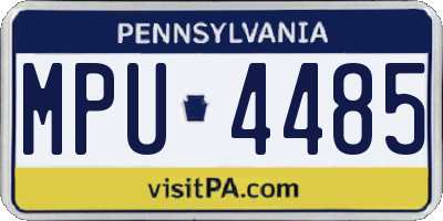 PA license plate MPU4485