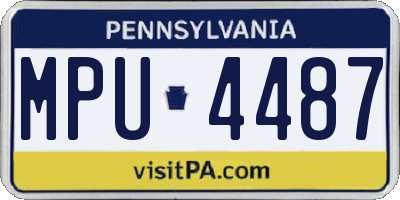 PA license plate MPU4487