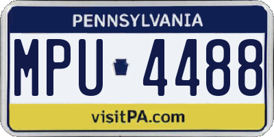 PA license plate MPU4488