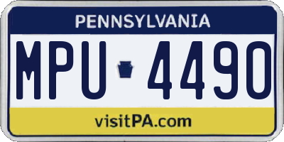 PA license plate MPU4490