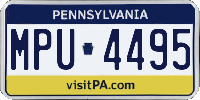 PA license plate MPU4495