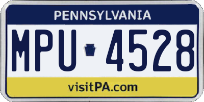 PA license plate MPU4528