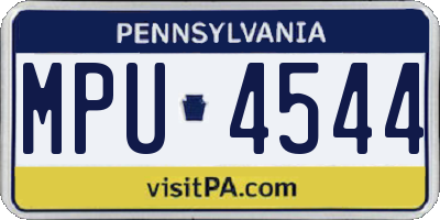 PA license plate MPU4544