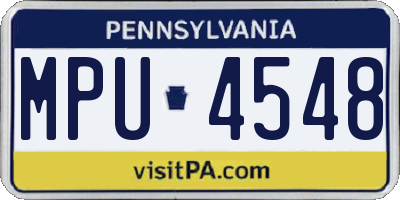 PA license plate MPU4548