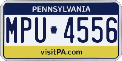 PA license plate MPU4556
