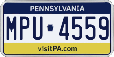 PA license plate MPU4559