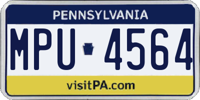 PA license plate MPU4564