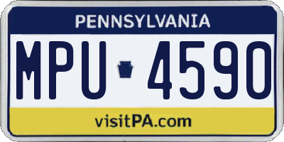 PA license plate MPU4590