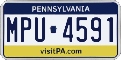 PA license plate MPU4591