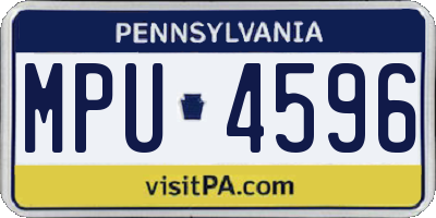 PA license plate MPU4596