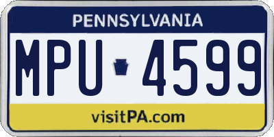 PA license plate MPU4599