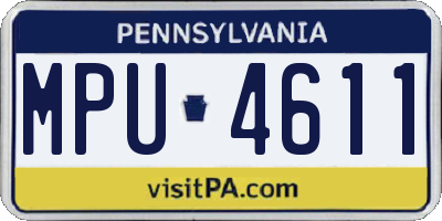 PA license plate MPU4611