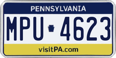 PA license plate MPU4623
