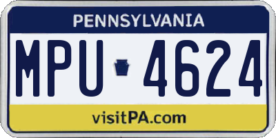 PA license plate MPU4624