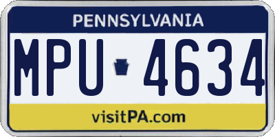 PA license plate MPU4634