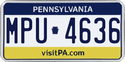 PA license plate MPU4636